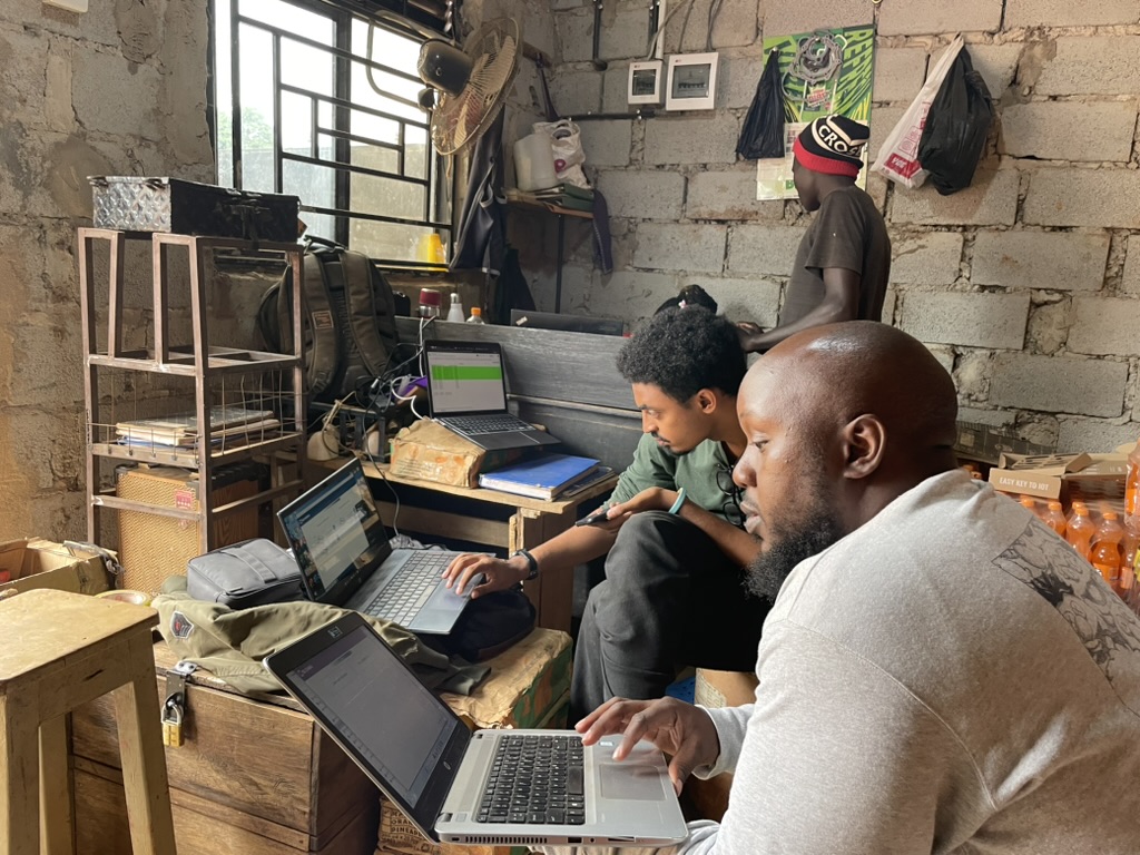 Building from the field — laptops in a depot