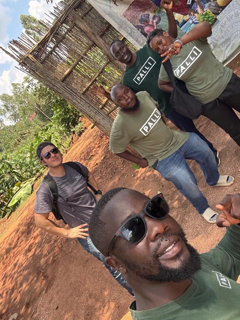 The team on the road in rural Uganda