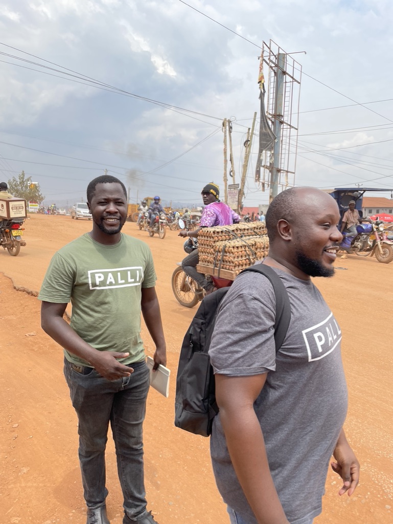 Team on the road alongside delivery routes